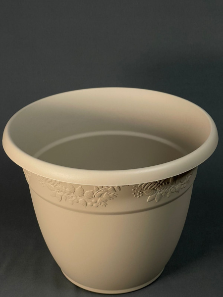 Кашпо для цветов Рябина (2.3) с поддоном латте